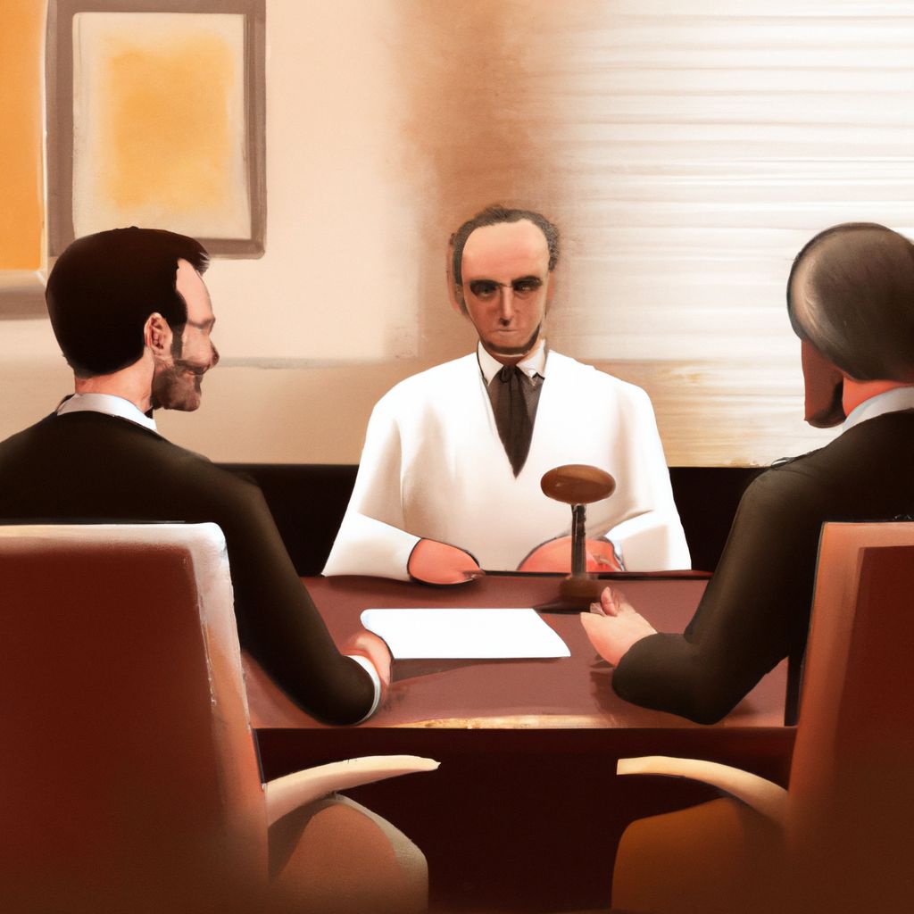Three men sitting at a table.